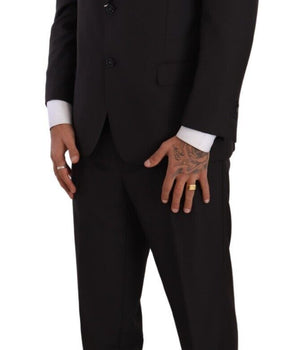 Domenico Tagliente Dark Gray Single Breasted Formal Suit
