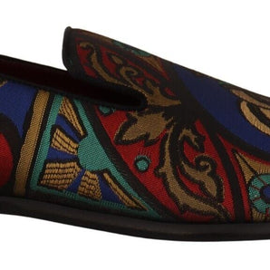 Dolce &amp; Gabbana Pantuflas tipo mocasín sin cierres de jacquard multicolor