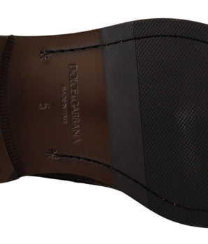 Dolce & Gabbana Black Leather Dress Formal Derby Shoes