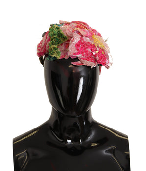 Dolce &amp; Gabbana Multicolor Sequined Lurex Black Hair Headband