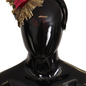 Dolce &amp; Gabbana Regal Gold Silk Diadem Headband