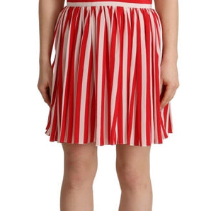 Dolce &amp; Gabbana Elegant Striped Silk A-Line Mini Dress