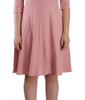 Dolce &amp; Gabbana Elegant Pink A-Line Knee Length Dress
