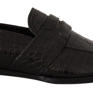 Dolce &amp; Gabbana Elegant Crocodile Leather Moccasin Shoes