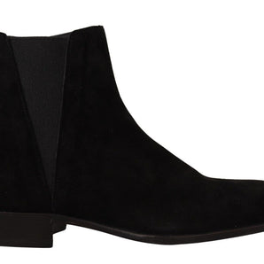 Dolce &amp; Gabbana Elegant Suede Leather Chelsea Boots