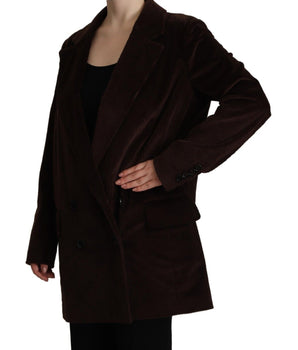 Dolce &amp; Gabbana Elegante gabardina cruzada burdeos