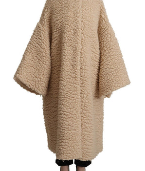 Dolce &amp; Gabbana Elegante chaqueta abrigo de cachemira beige