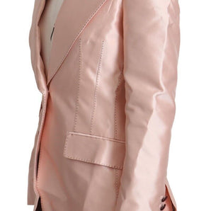 Dolce &amp; Gabbana Elegante chaqueta blazer de seda rosa