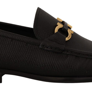 Salvatore Ferragamo Elegantes mocasines de piel de becerro negros