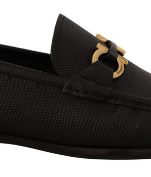 Salvatore Ferragamo Elegant Black Calf Leather Loafers