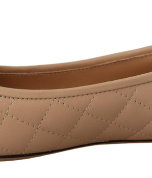 Salvatore Ferragamo Elegantes zapatos planos de cuero acolchados - Diseño elegante en dos tonos