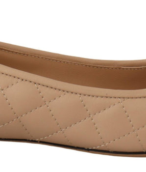 Salvatore Ferragamo Elegantes zapatos planos de cuero acolchados - Diseño elegante en dos tonos