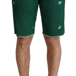 Dolce &amp; Gabbana Bermudas vaqueras verdes Chic