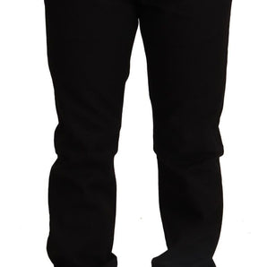 Dolce &amp; Gabbana Elegant Skinny Black Cotton Pants