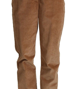 Dolce &amp; Gabbana Pantalones pitillo elegantes de pana de cintura alta