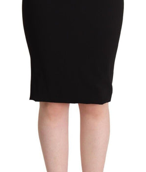 Dolce &amp; Gabbana Falda lápiz elegante de cintura alta en negro