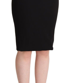 Dolce &amp; Gabbana Falda lápiz elegante de cintura alta en negro