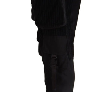 Dolce &amp; Gabbana Elegant Black Cargo Corduroy Pants