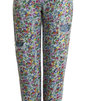 Dolce &amp; Gabbana Vaqueros vaqueros tapered de talle alto con estampado floral
