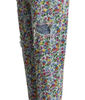 Dolce &amp; Gabbana Vaqueros vaqueros tapered de talle alto con estampado floral