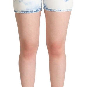 Dolce & Gabbana Chic White Denim Mid-Waisted Shorts