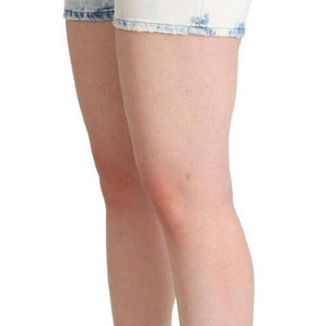 Dolce & Gabbana Chic White Denim Mid-Waisted Shorts