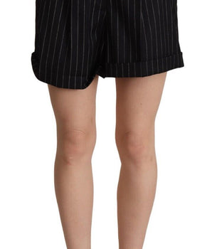 Dolce &amp; Gabbana Bermudas elegantes a rayas de cintura alta
