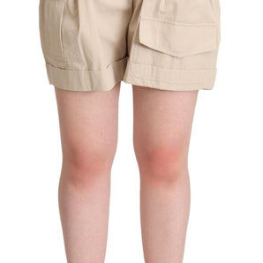 Dolce &amp; Gabbana High-Waisted Beige Cargo Shorts