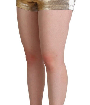 Dolce &amp; Gabbana Elegant Metallic Gold Hot Pants