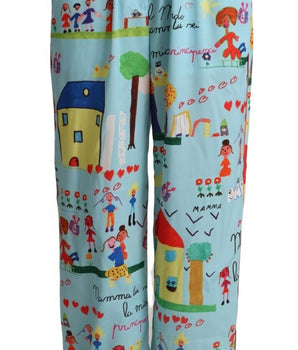 Dolce &amp; Gabbana Elegantes pantalones estampados de pierna ancha