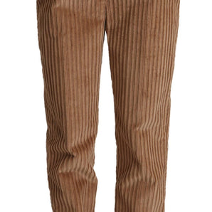 Dolce & Gabbana Elegant High-Waisted Tapered Corduroy Pants