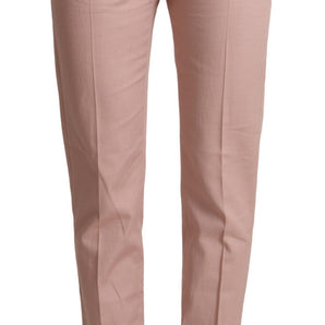 Dolce & Gabbana Elegant Pink Tapered Pants for Sophisticated Style