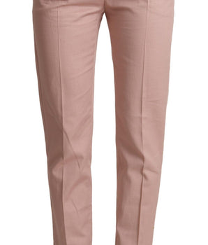 Dolce &amp; Gabbana Elegantes pantalones cónicos rosas para un estilo sofisticado