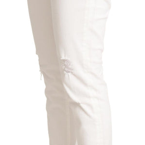 Dolce &amp; Gabbana Elegant White Skinny Denim Jeans