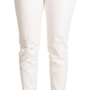 Dolce & Gabbana Elegant White Skinny Denim Jeans