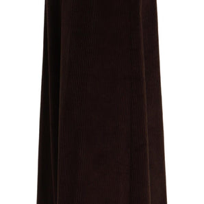 Dolce & Gabbana Chic Bordeaux High-Waisted Corduroy Pants