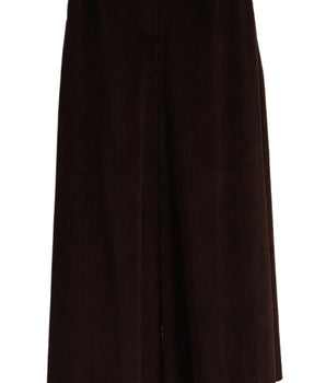 Dolce &amp; Gabbana Pantalones Chic De Pana Burdeos De Talle Alto