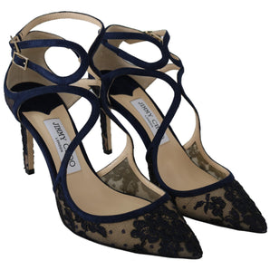 Jimmy Choo Navy Lancer Leather Pumps Elegance Unleashed