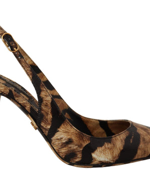 Zapatos de tacón con tira trasera y estampado de tigre de Dolce &amp; Gabbana