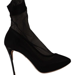 Dolce &amp; Gabbana Elegant Stretch Sock Boot Pumps