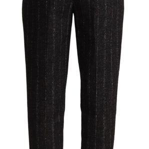 Dolce & Gabbana Elegant High-Waisted Striped Tapered Pants