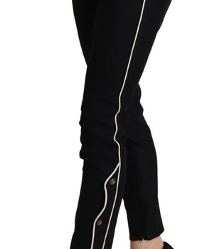 Dolce &amp; Gabbana Pantalones elegantes de talle alto y corte slim