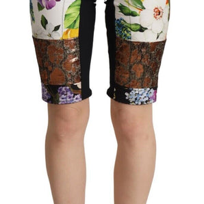 Dolce &amp; Gabbana Elegant Floral Cropped Pants in Purple Hues