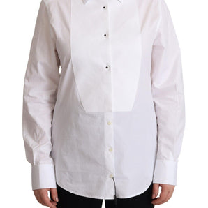 Dolce & Gabbana Elegant White Poplin Dress Shirt