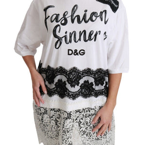 Dolce &amp; Gabbana Chic DG Fashion Sinners Oversized Tee