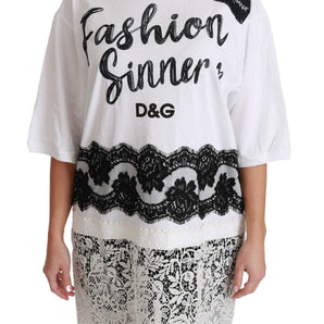 Dolce &amp; Gabbana Chic DG Fashion Sinners Oversized Tee