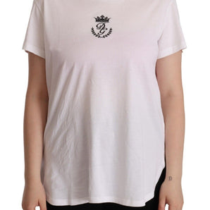 Dolce &amp; Gabbana Elegant Collared Crown Print Tee