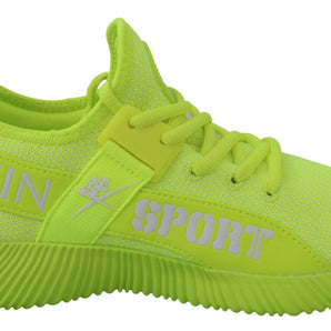 Plein Sport Electrify Your Step with Yellow Carter Sport Sneakers Plein Sport 