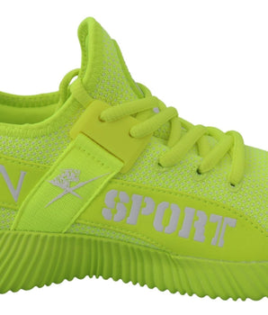 Plein Sport Electrify Your Step with Yellow Carter Sport Sneakers Plein Sport 