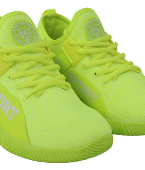 Plein Sport Electrify Your Step with Yellow Carter Sport Sneakers Plein Sport 